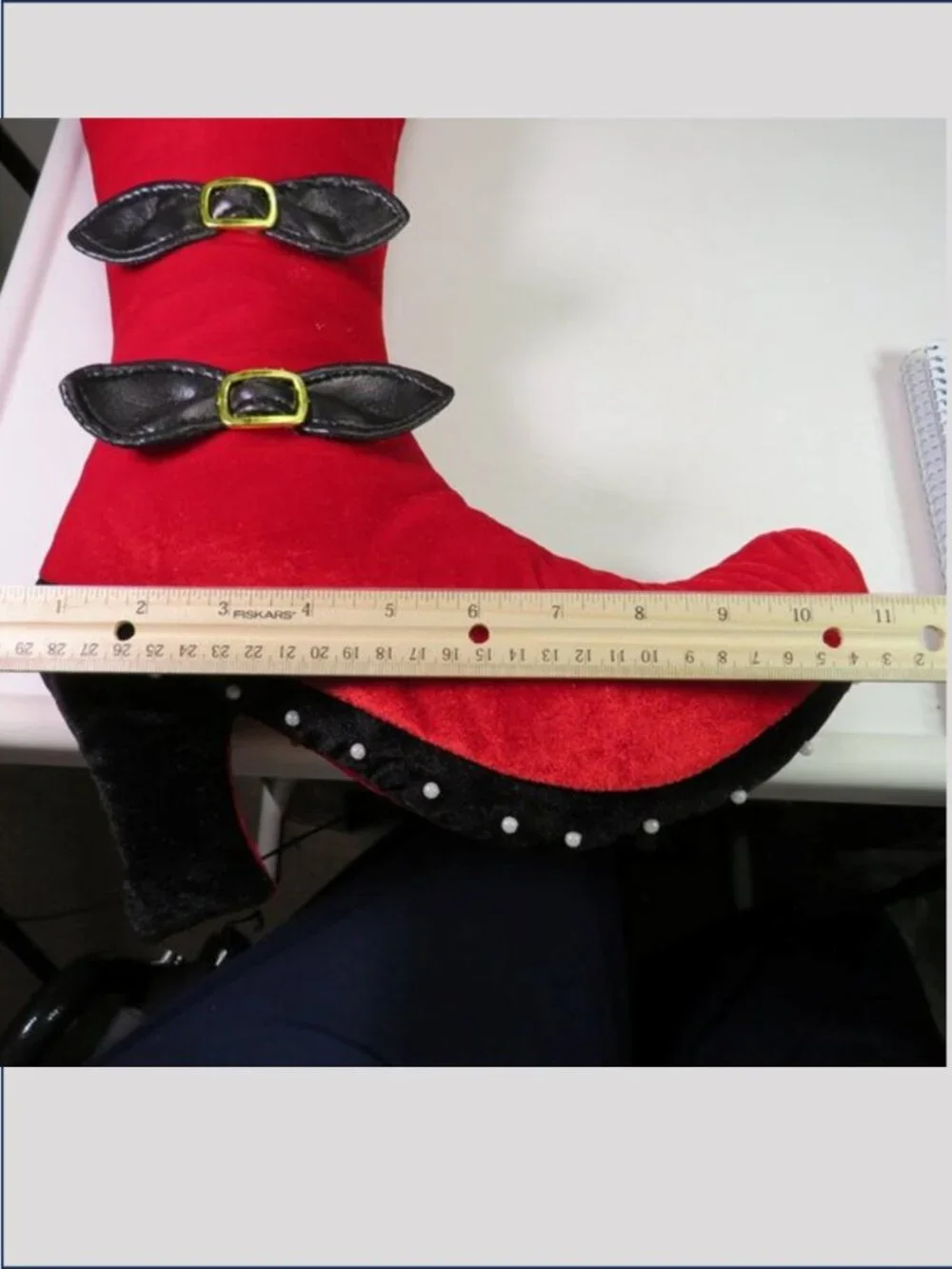 Whimsigoth Victorian Red Velvet Heeled Boot Pillow Hanging Wall Decor Witchy 20